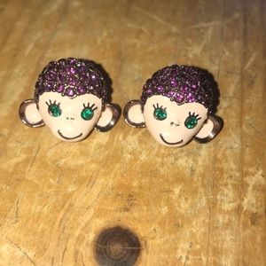 Betsey Johnson Monkey Earrings